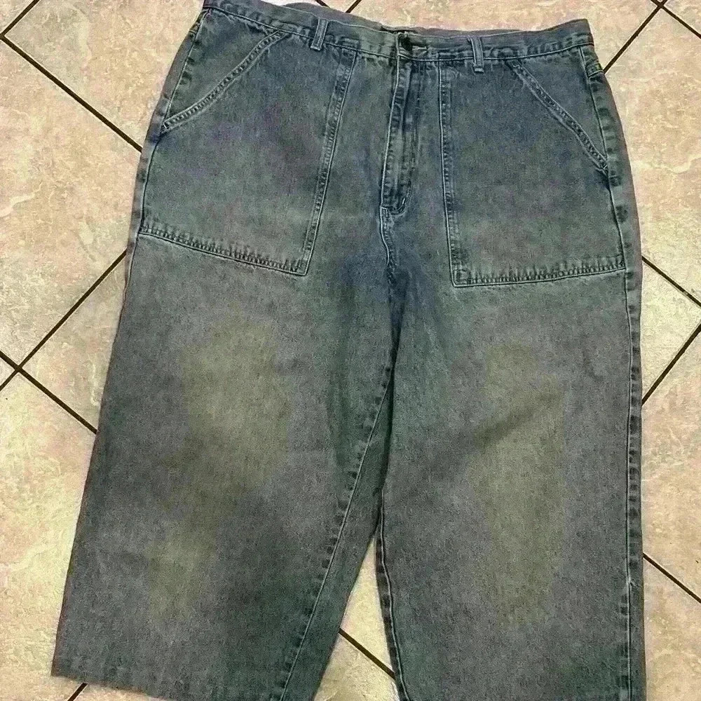 Venezia Denim Wide Leg cropped Pants Size 22